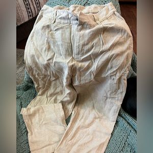 Tan linen pants NWT